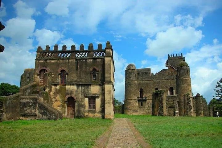 Ethiopia's 17th-century imperial capital, known as the 'Camelot of Africa.' Features the impressive Royal Enclosure (Fasil Ghebbi) with several castles, plus beautiful churches with stunning ceiling p